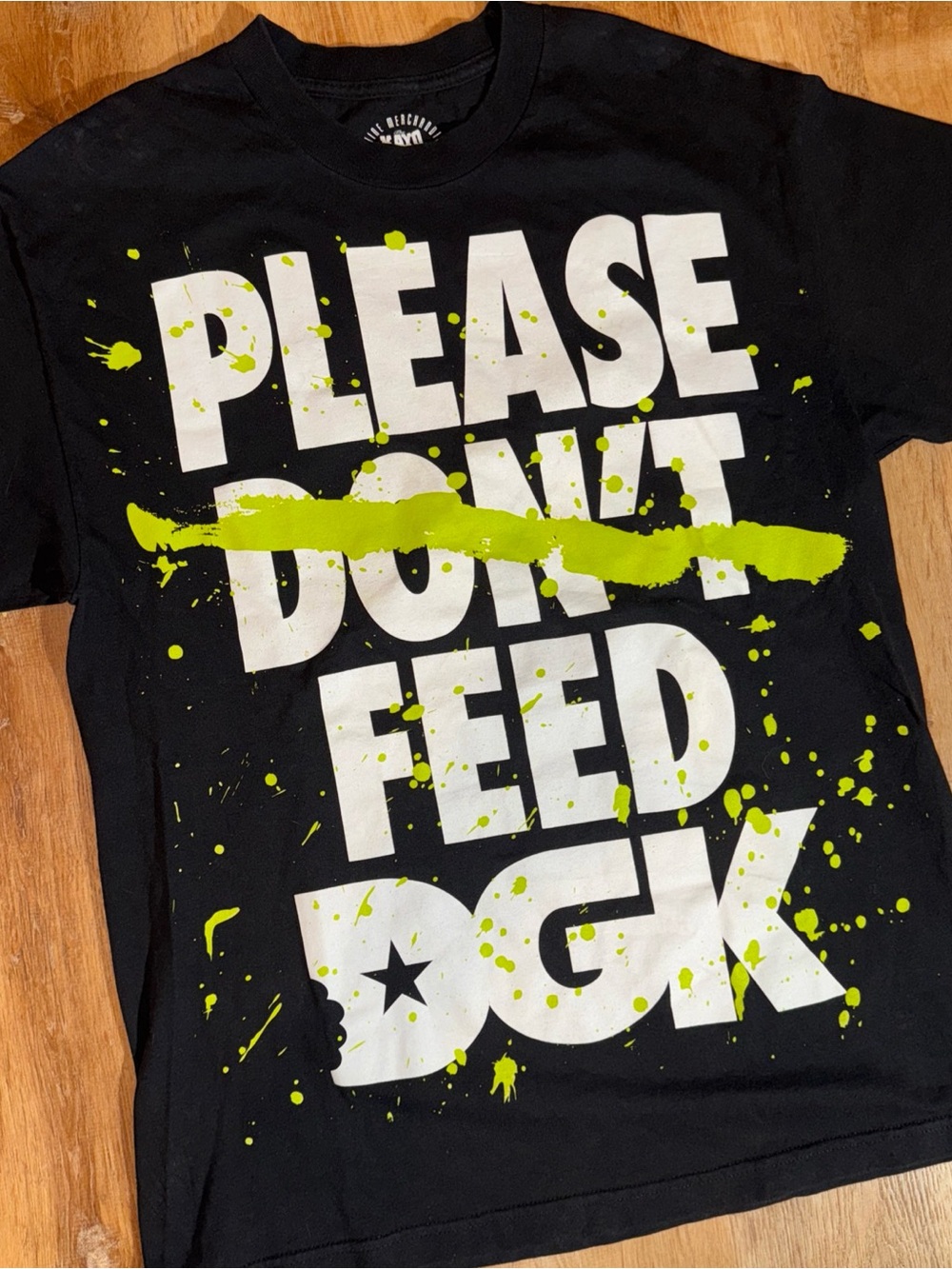 Kayo X DGK T Shirt sz. L Black Street Art Graffiti Collage Graphic Y2K NWOT EMO